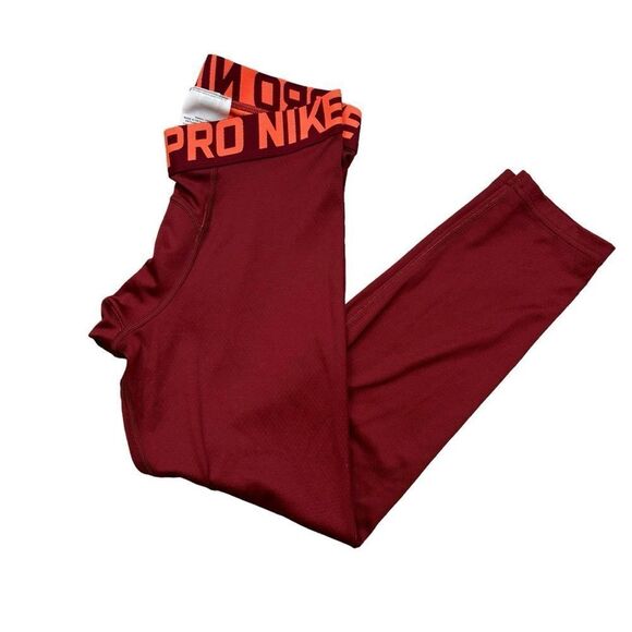 Boys‎ Nike Pro Coloburst Training Tights Orange Youth Size Medium - Picture 6 of 10